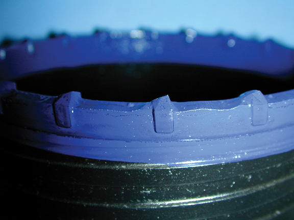 percussion core drill bit repair, drill bit sharpening, chisel sharpening - After