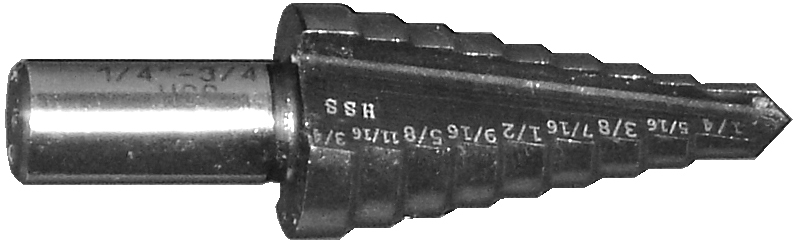 Drill Bit - Step Drill Bit - Uni Bit - High Speed Steel Drill Bits